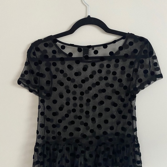 Sheer black poka-dots blouse from Forever21 - Picture 3 of 3